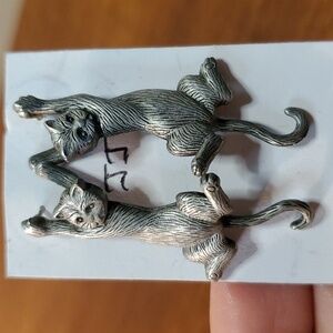 Vintage pewter earrings JJ Jonette Jewelry